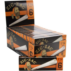 Zig-Zag Ultra Thin Cones 1 1/4, 6 pack 24 ct