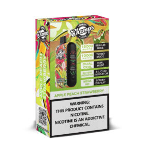 Champs Vape Apple Peach Strawberry (15000 – 10000 Puffs) Dual Coil
