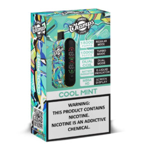 Champs Vape Cool Mint (15000 – 10000 Puffs) Dual Coil