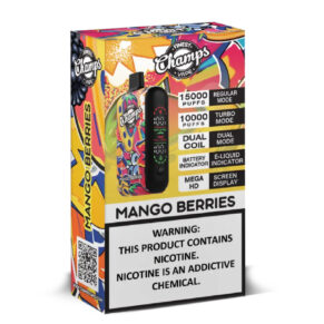 Champs Vape Mango Berries (15000 – 10000 Puffs) Dual Coil