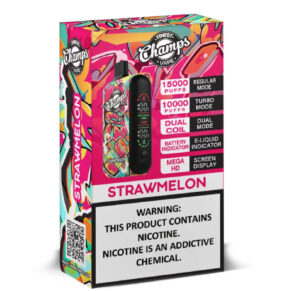 Champs Vape Strawmelon (15000 – 10000 Puffs) Dual Coil