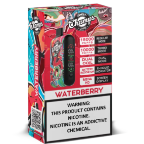 Champs Vape Waterberry (15000 – 10000 Puffs) Dual Coil