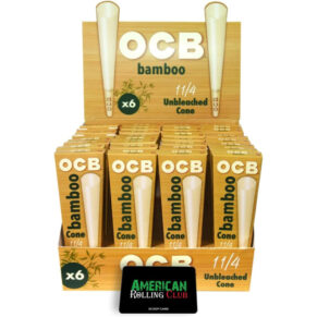 Ocb Bamboo 1 1/4 6pk Cone 32-ct