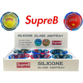 SupreB Silicon Glass Ash Tray 6ct